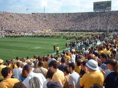 the biggest crowd watching a football game anywhere in america today.