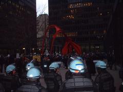 cops and the peace protesters