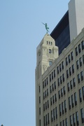 statue atop an old ward's building