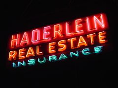 the haderlein insurance sign on ashland