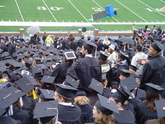 looking down on the impending graduates