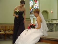 matron of honor and the bride