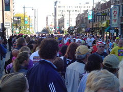 the chicago marathon from clark and fullerton