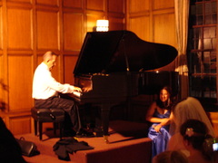 frank lovejoy at the grand piano, lighting up the room