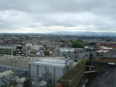 views of dublin from the top of the guinness storehouse