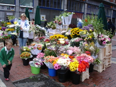 a street flower market