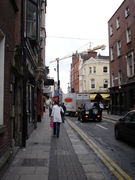looking down the street in temple bar