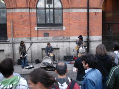 a street band in temple bar