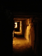 looking down the tunnel at knowth