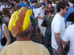 a man in a wiener hat.