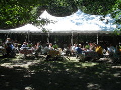 the tents at the edgebrook picnic grounds