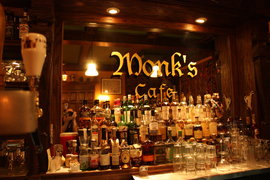 the back bar at monk's
