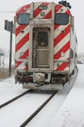 the metra on its way north