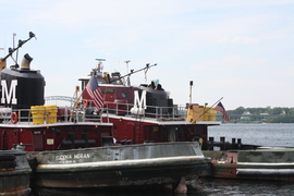 tugboats, rear view