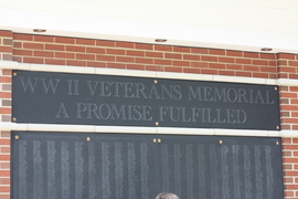 the WWII veteran's memorial wall in manchester, nh