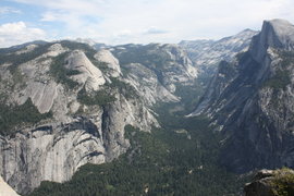 looking down the valley from glacier point