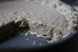 closeup of the frozen pie