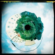 a tinyworld view of the garden panorama. hee.