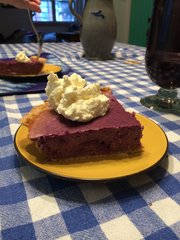 purple sweet potato pie and buttercream