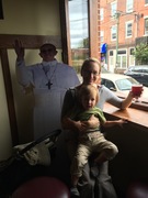 toasting with the pope at the p.o.p.e.