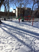 10 degrees, only child on the playground